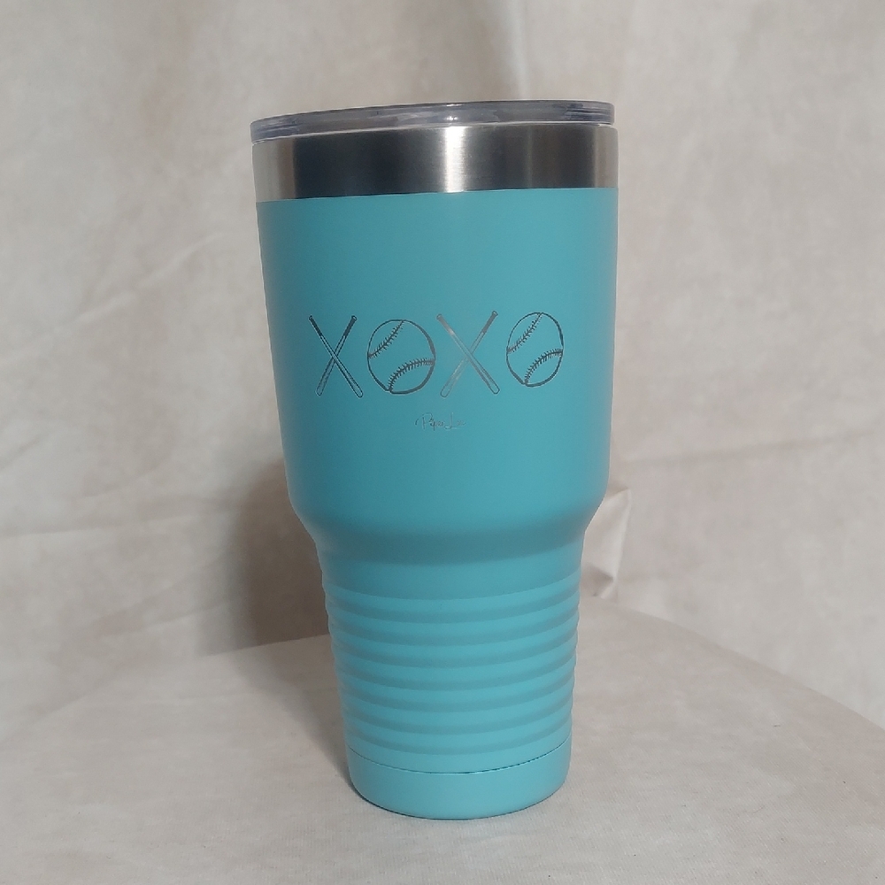 Piper Lou / Polar Camel "Baseball XOXO" 30oz Insulated Tumbler EUC